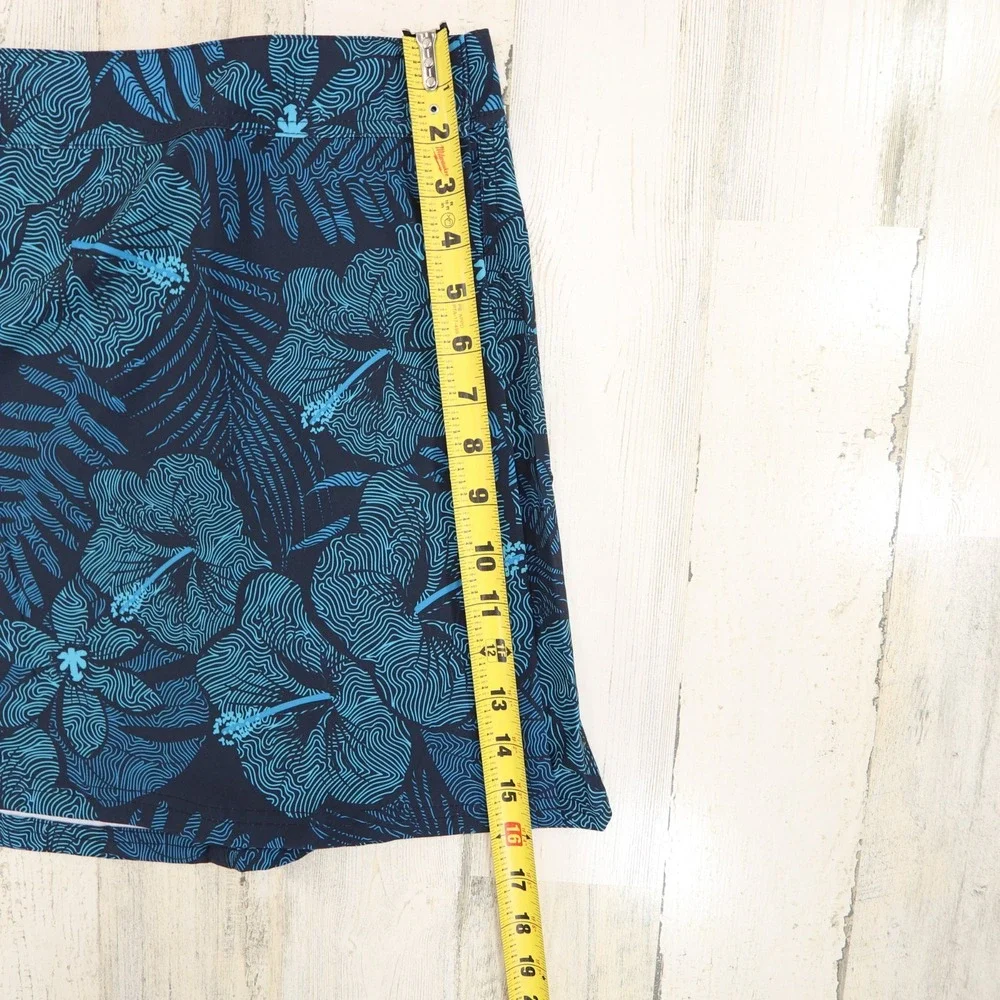 NEW Ripskirt Hawaii Skirt Womens Medium Length 1 Blue Maui Moonlight Quick Wrap